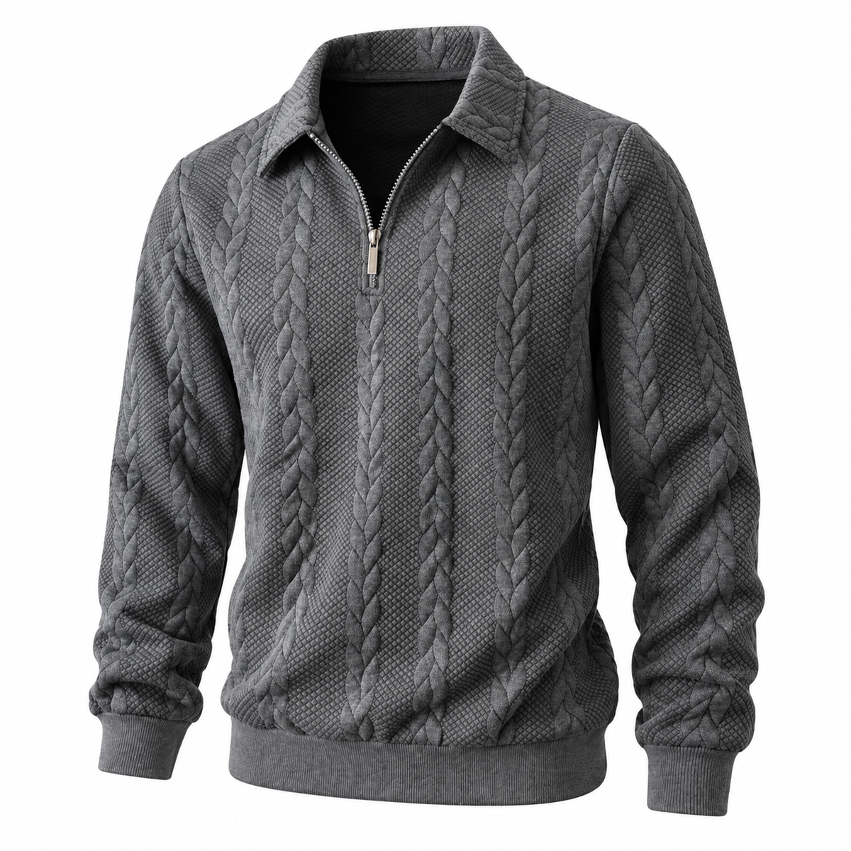 🐊Old-Money Sweatshirt with Half-Zip and Polo Collar🔥