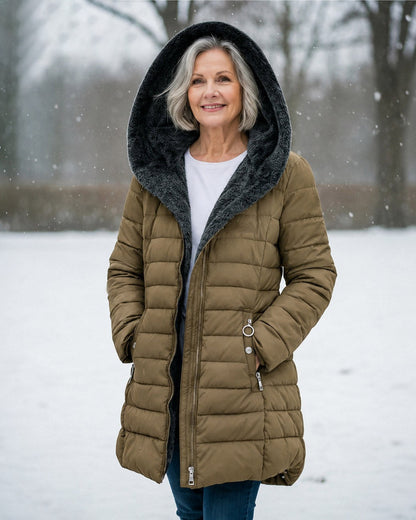 [BLACK FRIDAY SALE]Quilted coat with fleece lining