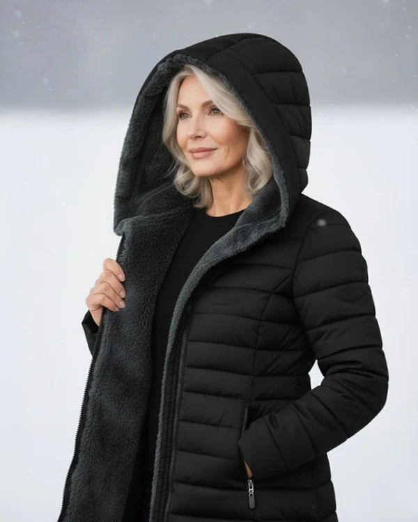 [BLACK FRIDAY SALE]Quilted coat with fleece lining