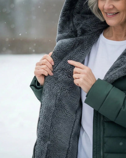 [BLACK FRIDAY SALE]Quilted coat with fleece lining