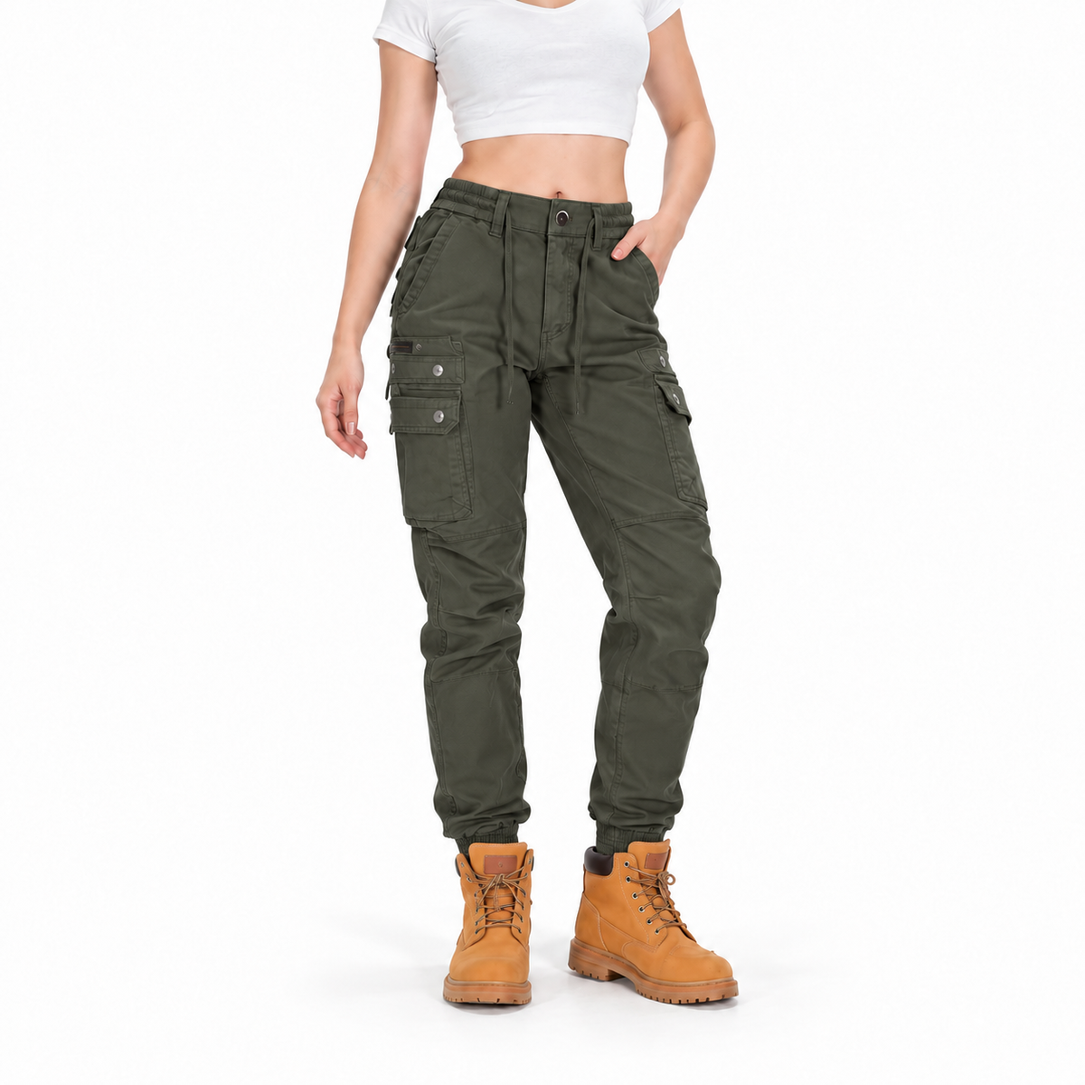 🔥Last Day Promotion🔥Women’s Drawstring Cargo Joggers with Pockets