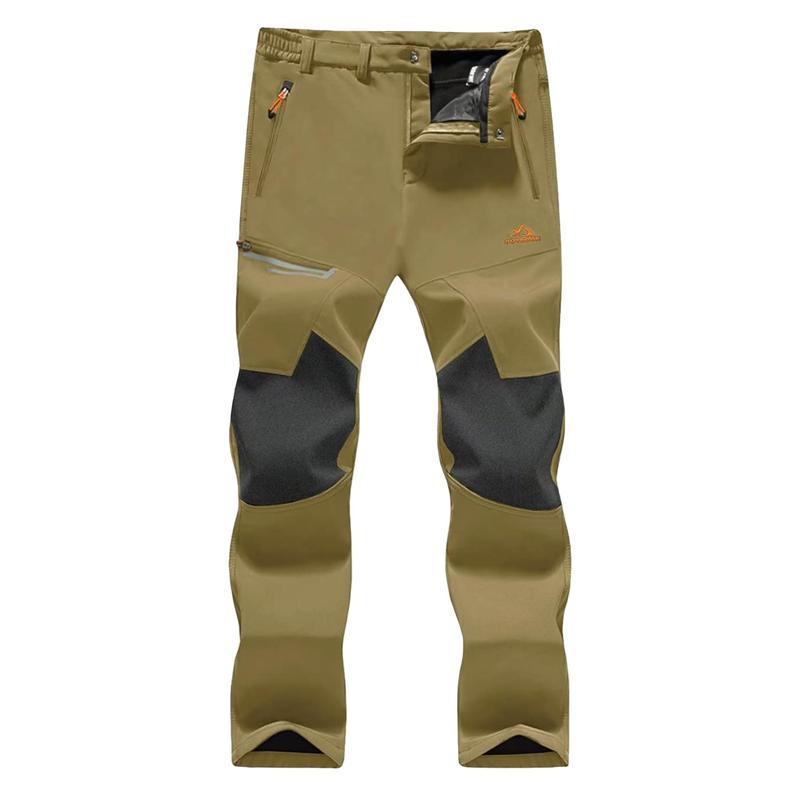 Men's Fleece-Lined Snow Pants for Winter