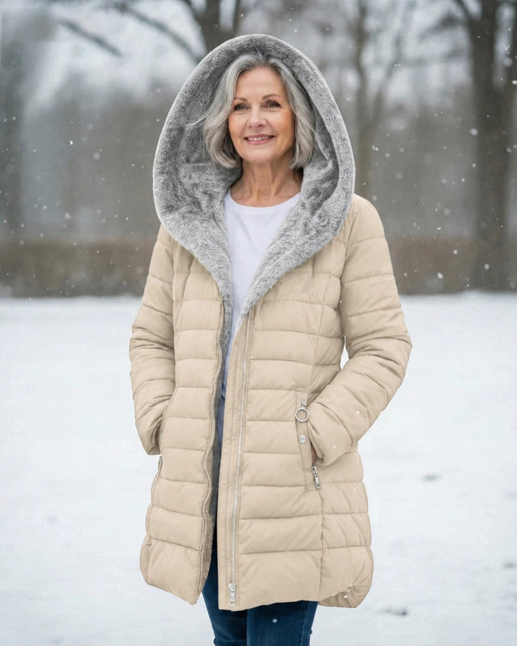 [BLACK FRIDAY SALE]Quilted coat with fleece lining