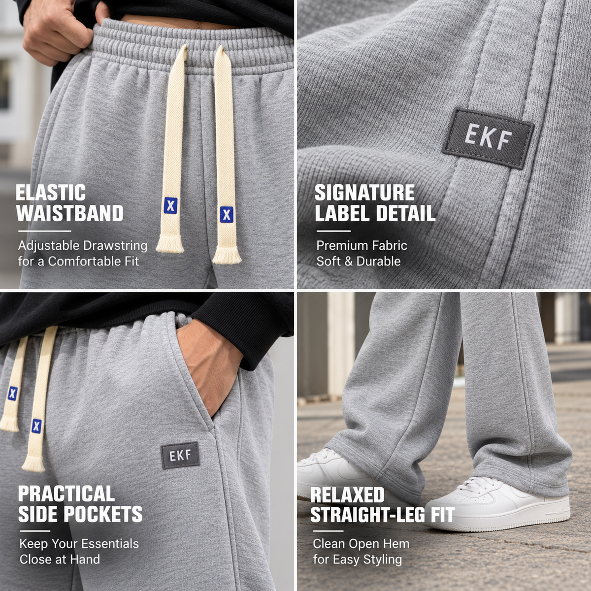 🔥 BESTSELLER | 5PCS $20 | Men's Relaxed Straight-Leg Sweatpants