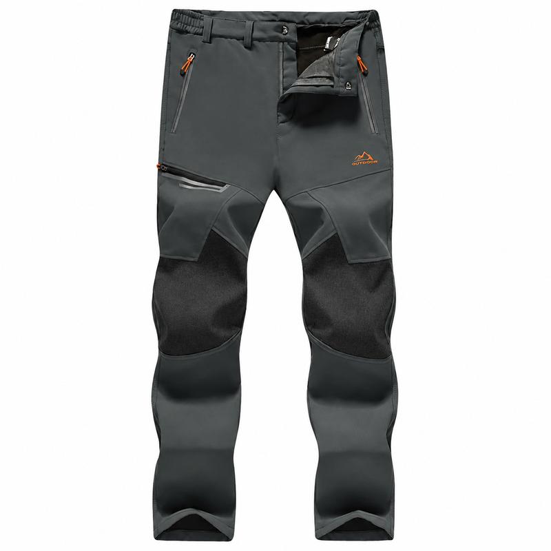 Men's Fleece-Lined Snow Pants for Winter