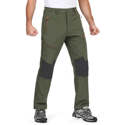 Men's Fleece-Lined Snow Pants for Winter
