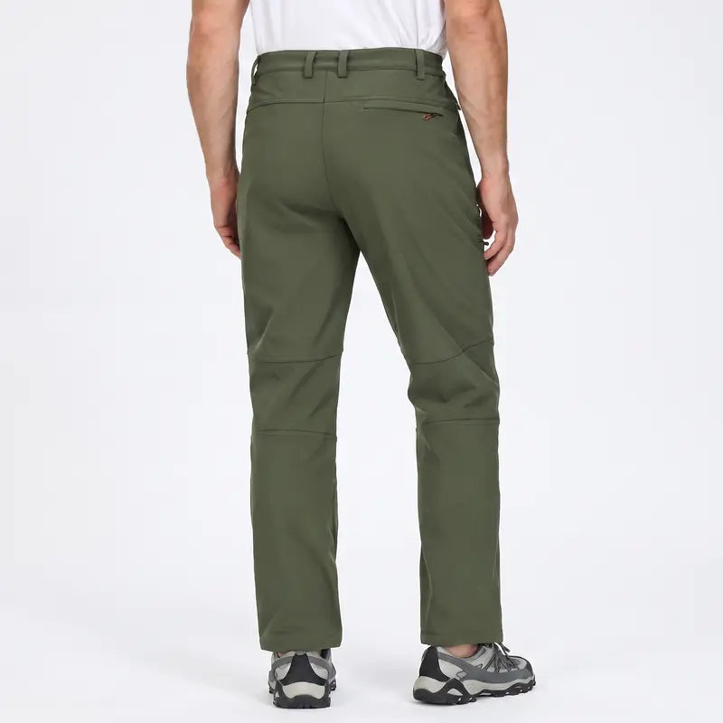 Men's Fleece-Lined Snow Pants for Winter