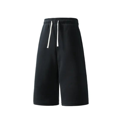 Casual Wide Leg Sweat Shorts – Soft Drawstring Lounge Shorts for Everyday Comfort