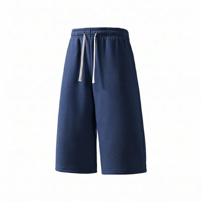 Casual Wide Leg Sweat Shorts – Soft Drawstring Lounge Shorts for Everyday Comfort