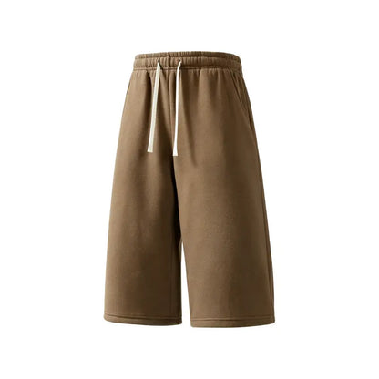 Casual Wide Leg Sweat Shorts – Soft Drawstring Lounge Shorts for Everyday Comfort