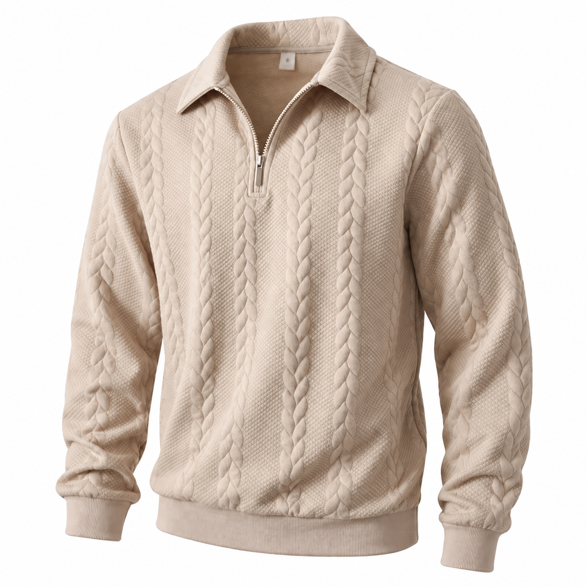🐊Old-Money Sweatshirt  with Half-Zip and Polo Collar🔥