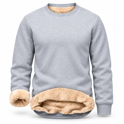 🔥 BESTSELLER | 8PCS $24.99 |Men's Fitted Crewneck Fleece Lined Sweatshirt, Wind Resistant Polyester Athletic Pullover, Casual Fashion Active Tops