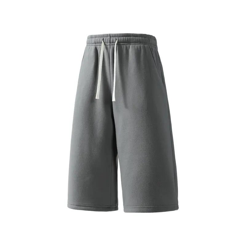 Casual Wide Leg Sweat Shorts – Soft Drawstring Lounge Shorts for Everyday Comfort