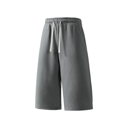 Casual Wide Leg Sweat Shorts – Soft Drawstring Lounge Shorts for Everyday Comfort