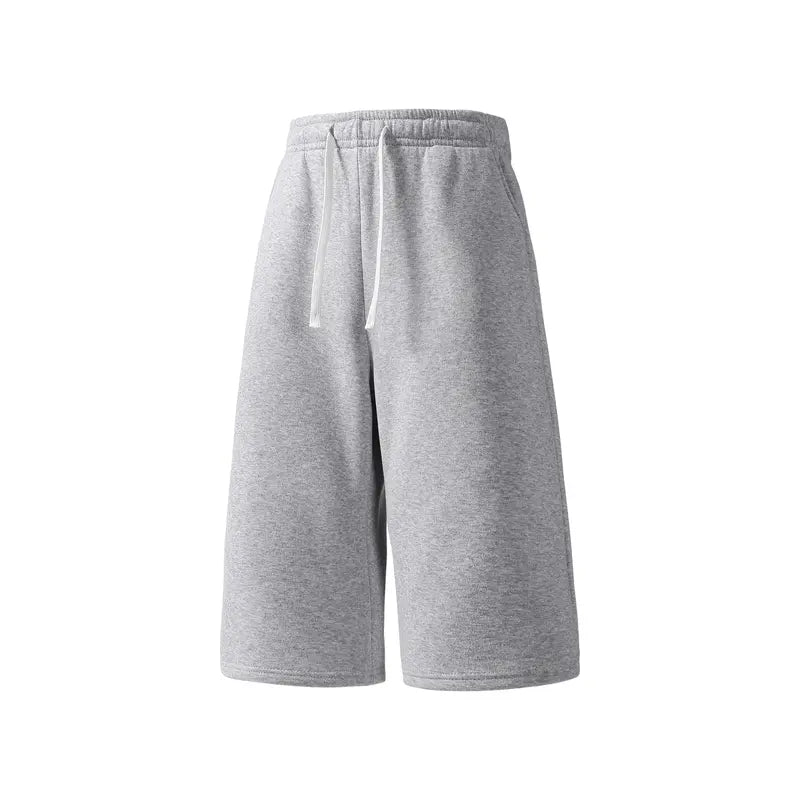 Casual Wide Leg Sweat Shorts – Soft Drawstring Lounge Shorts for Everyday Comfort