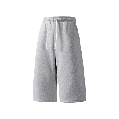 Casual Wide Leg Sweat Shorts – Soft Drawstring Lounge Shorts for Everyday Comfort