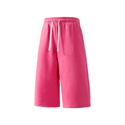 Casual Wide Leg Sweat Shorts – Soft Drawstring Lounge Shorts for Everyday Comfort