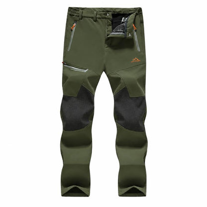 Men's Fleece-Lined Snow Pants for Winter