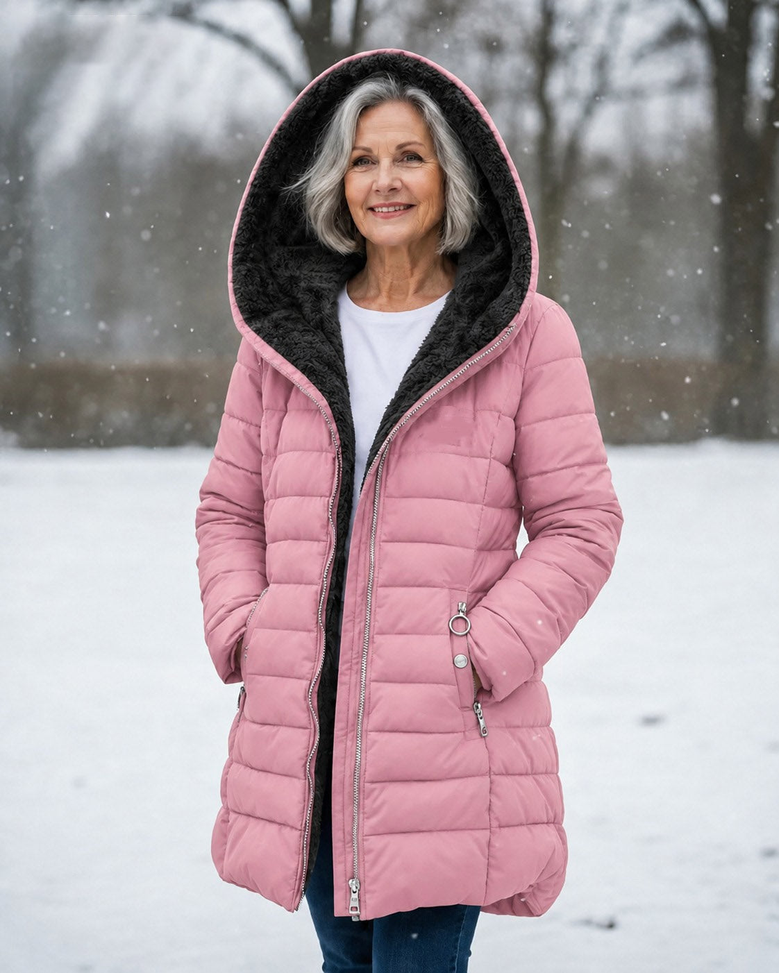 [BLACK FRIDAY SALE]Quilted coat with fleece lining